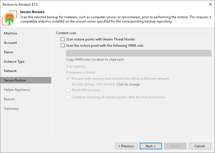 Restoring Tenant Backups to Amazon EC2