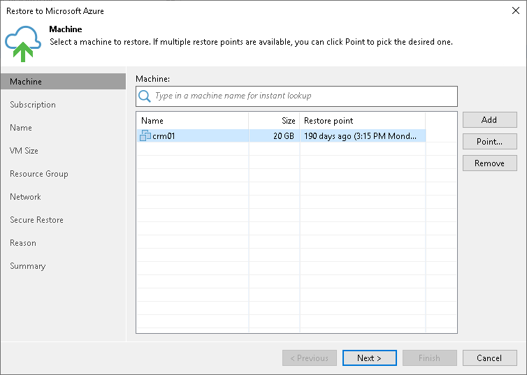 Restoring Tenant Backups to Microsoft Azure