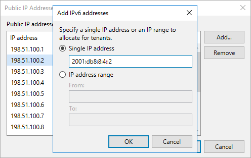 Managing IPv6 Addresses