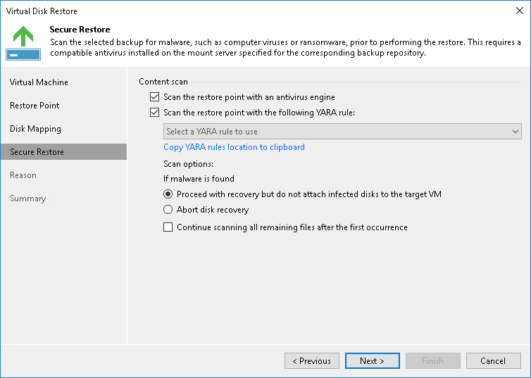 Restoring VM Disks