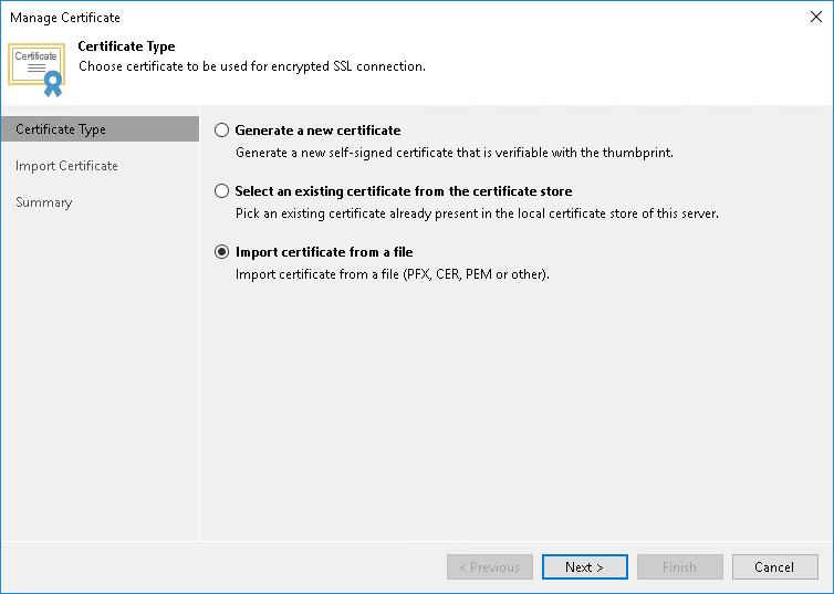 Importing Certificates from Files