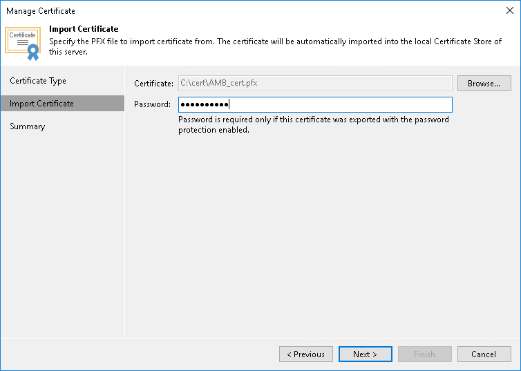 Importing Certificates from Files