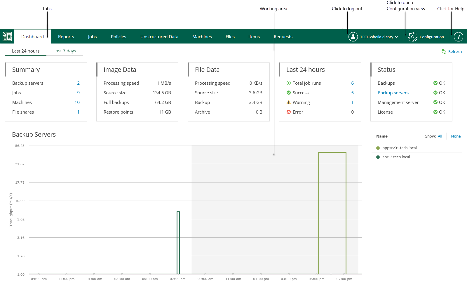 Veeam Backup Enterprise Manager Home View