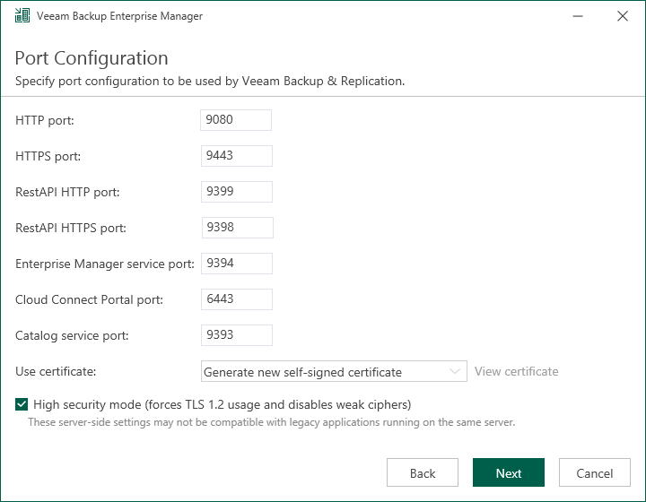 Step 9. Specify Service Ports