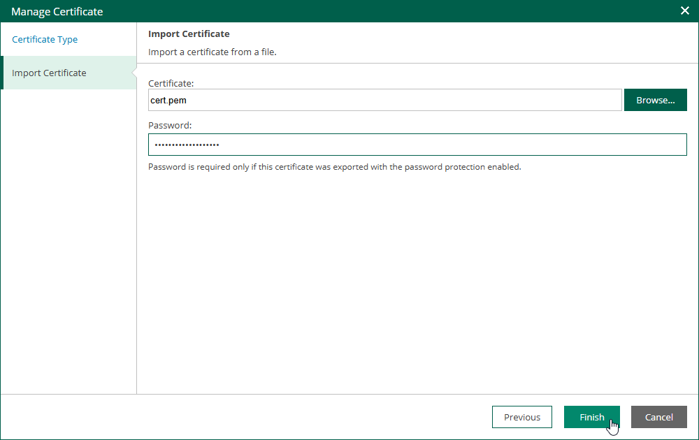 Completing Wizard Installing Certificates