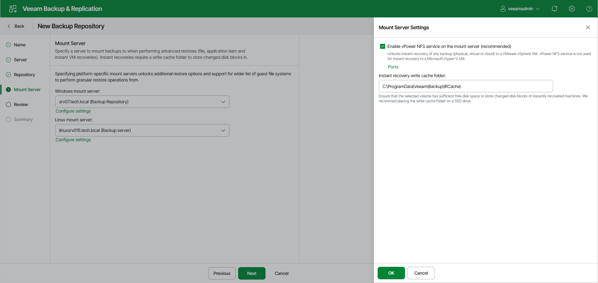 Step 5. Specify Mount Server Settings