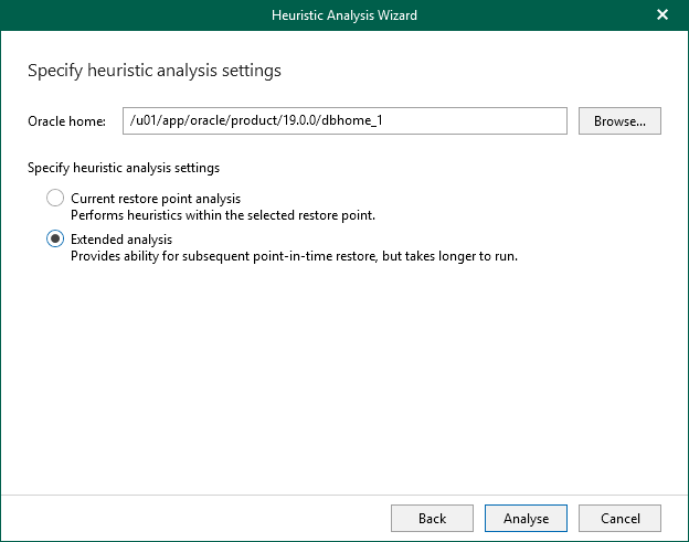 Specifying Heuristic Analysis Settings