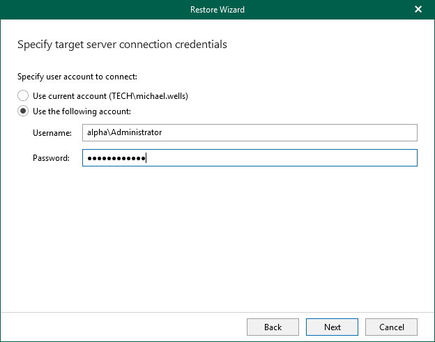 Specifying Connection Credentials