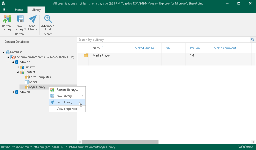 Sending Microsoft SharePoint Documents and Libraries