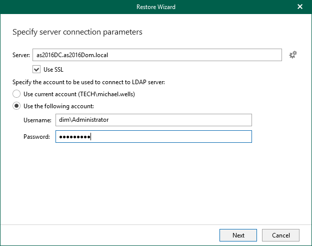 Specify Connection Parameters