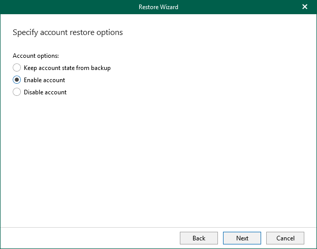 Select Account State to Apply 