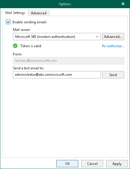 Configuring Mail Settings