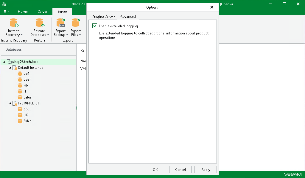 Enabling Extended Logging