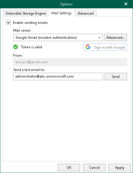 Configuring Mail Settings