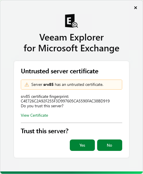 Validate Server Certificate Fingerprint