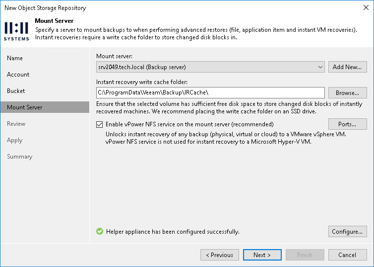 Step 5. Specify Mount Server Settings