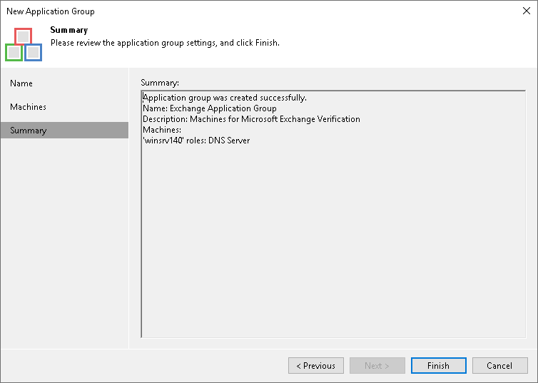 Step 5. Review the Application Group Settings and Finish Working with Wizard