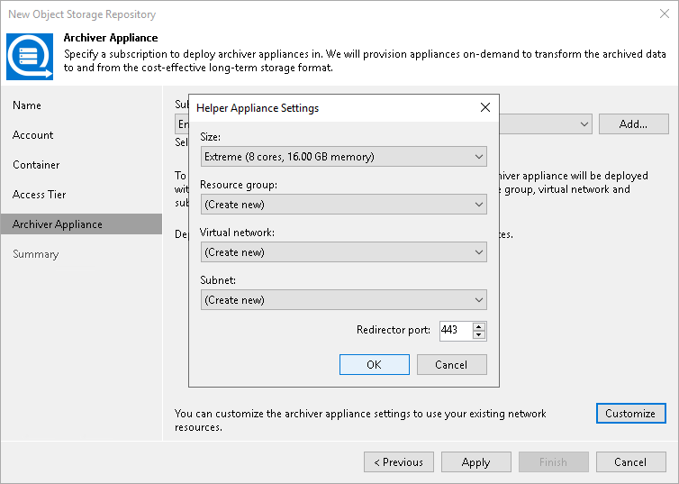 Step 4. Specify Archiver Appliance