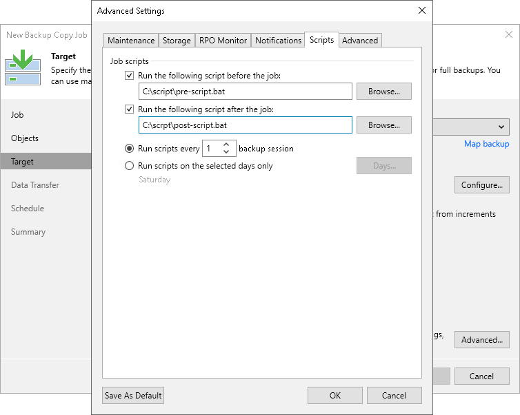 Scripts Settings