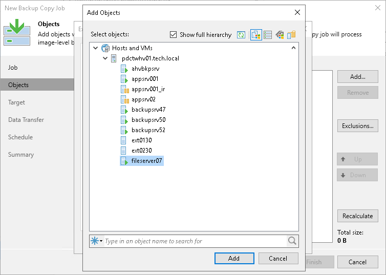 Step 4. Exclude Objects from Backup Copy Job