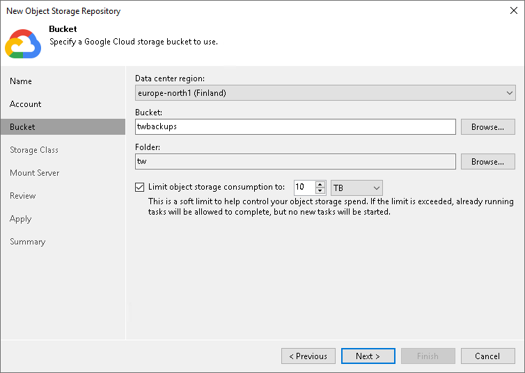 Step 4. Specify Object Storage Settings