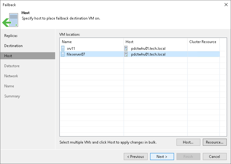 Step 4. Select Target Host