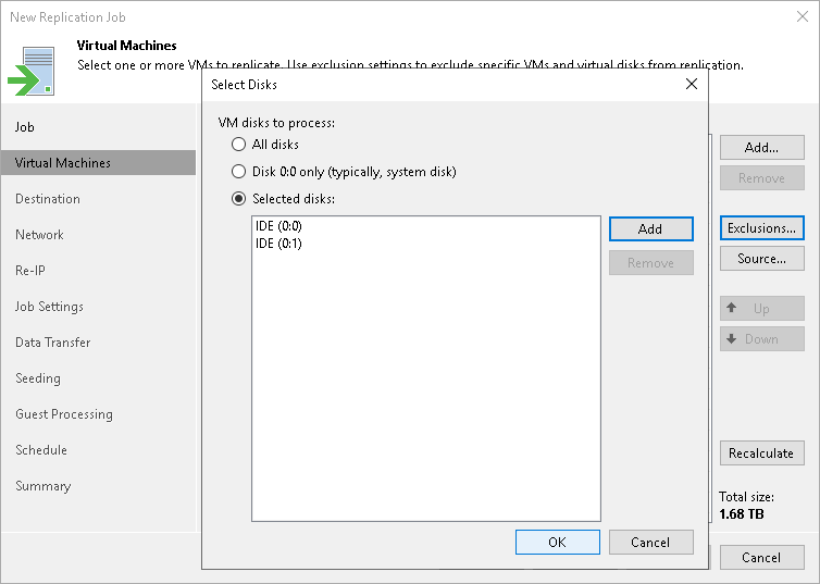 Step 5. Exclude Objects from Replication Job