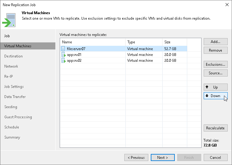 Step 6. Specify VM Replication Order