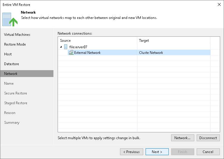 Step 7. Specify Network Mapping