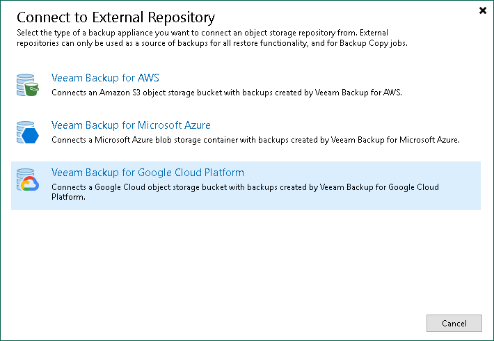 Step 1. Launch New External Repository Wizard 