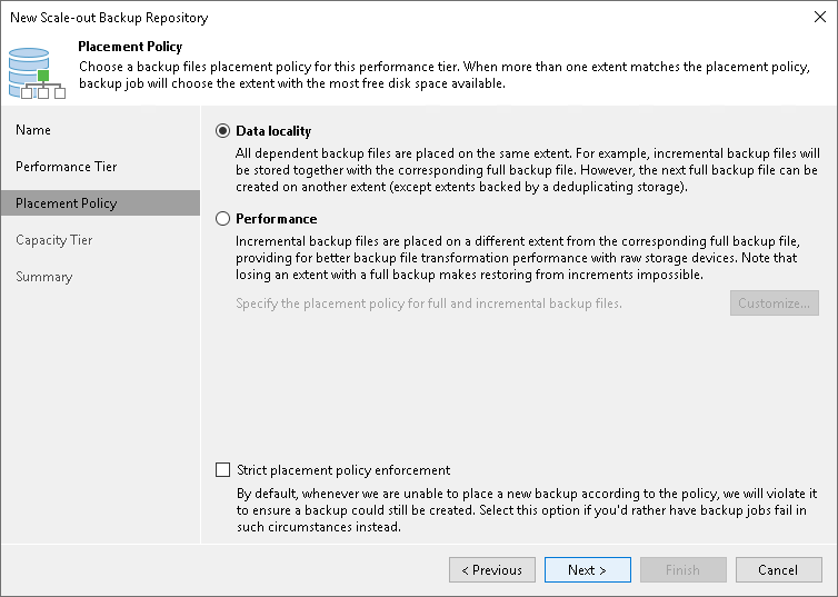 Step 4. Specify Backup Placement Policy