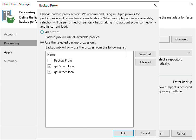 Step 3. Specify Object Storage Processing Settings