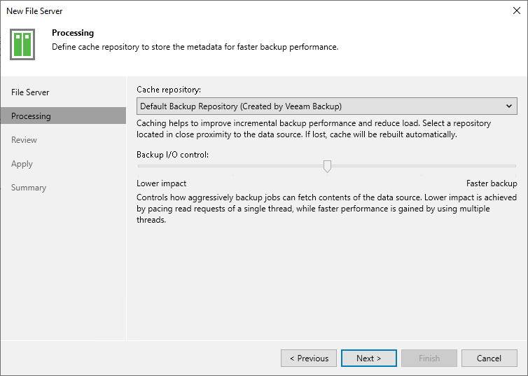Step 3. Specify File Server Processing Settings