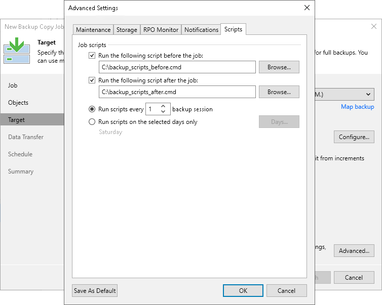 Scripts Settings