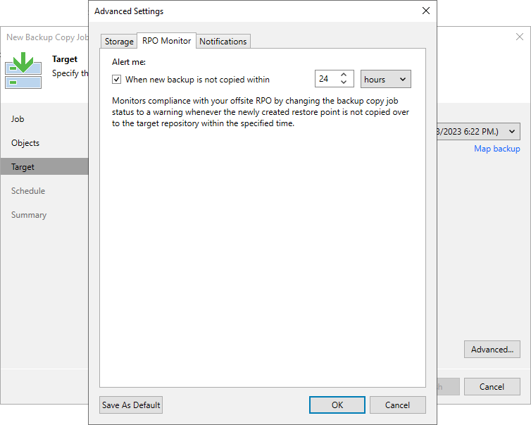 RPO Warning Settings