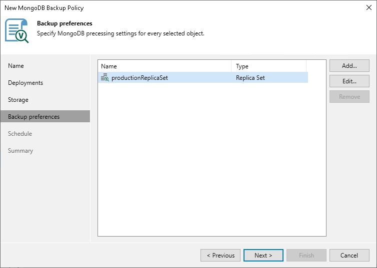 Step 6. Specify Backup Preferences