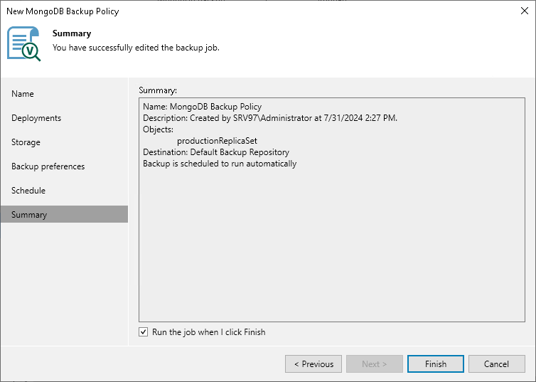 Step 8. Review Policy Settings