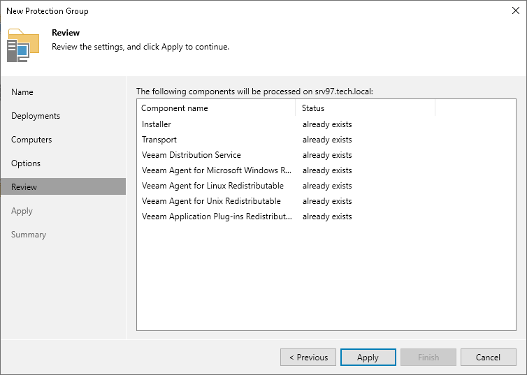 Step 7. Review Components