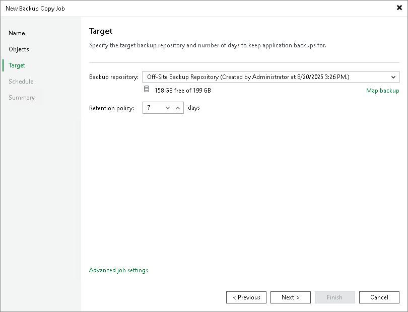 Step 4. Define Backup Copy Target