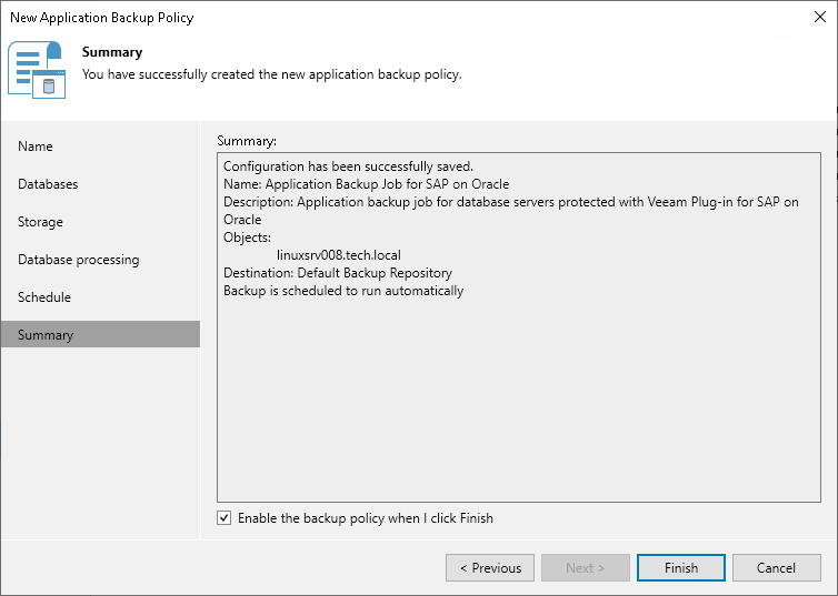 Step 8. Review Policy Settings