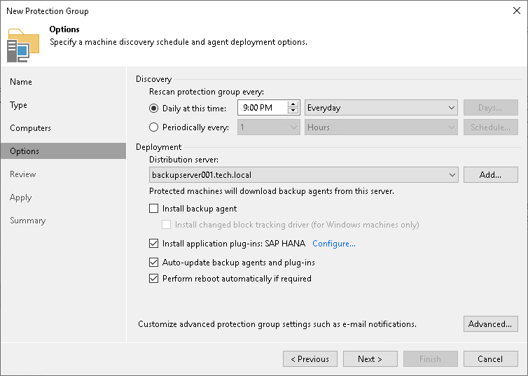 Step 7. Specify Discovery and Deployment Options