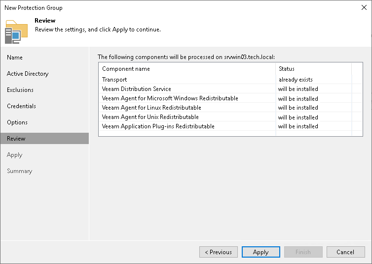 Step 8. Review Components