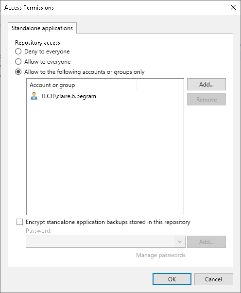 Access and Encryption Settings on Repositories