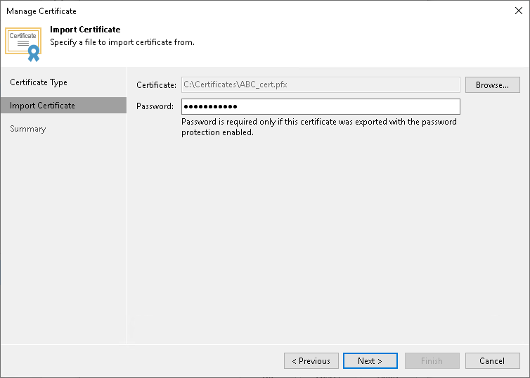Importing Certificates from PFX Files