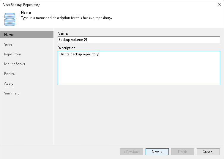 Step 4. Configuring Backup Repository