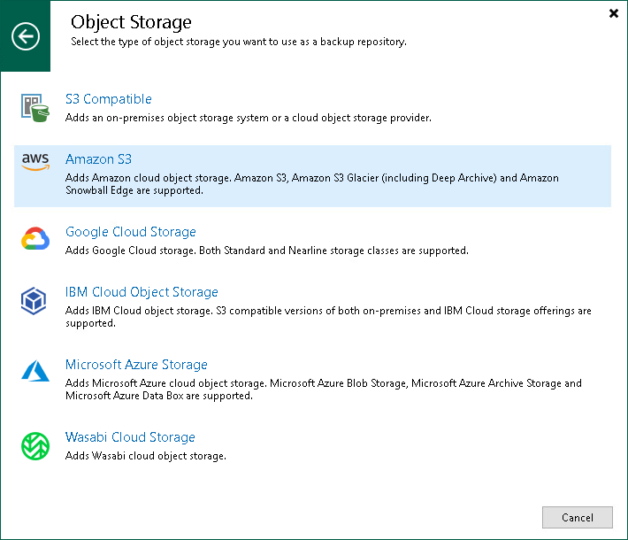 Step 5. Configuring Object Storage Repositories