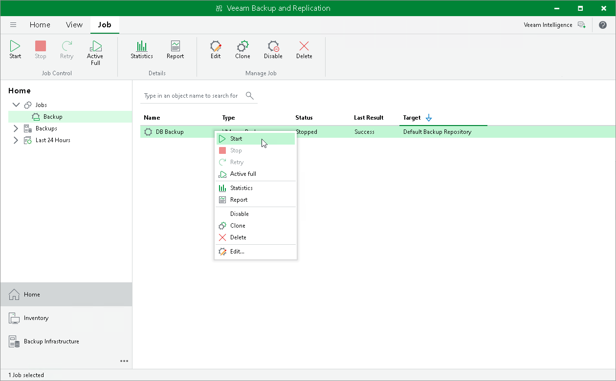 Perform Incremental Backup