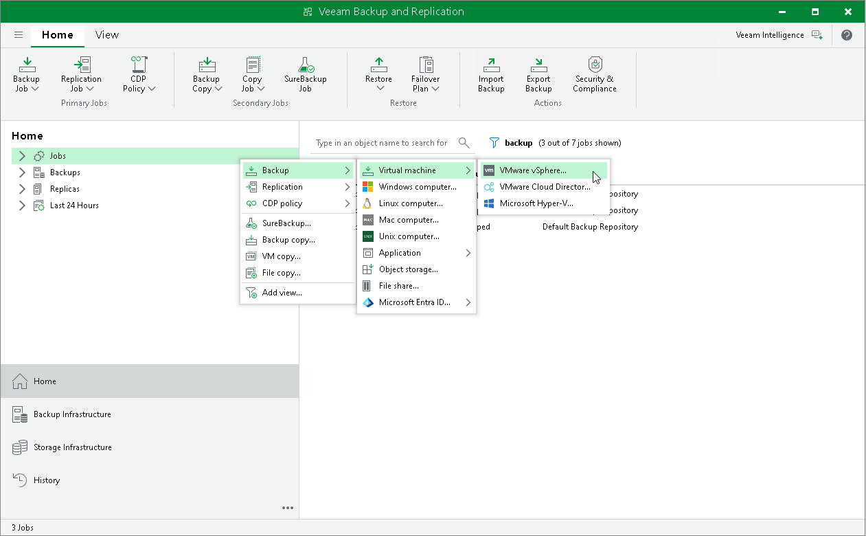 Configure a Backup Job