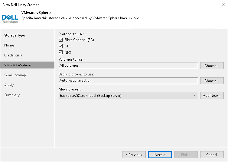 Step 5. Specify VMware Access Options