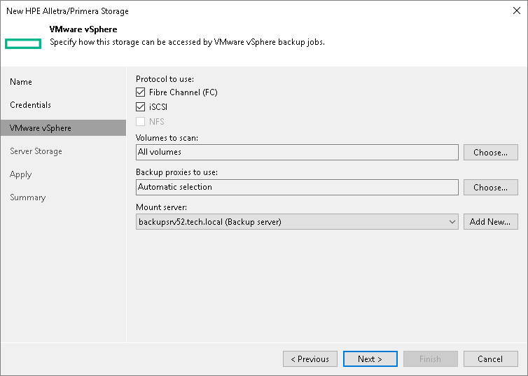 Step 5. Specify VMware Access Options